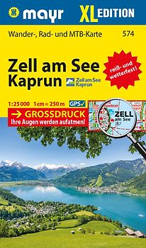 Mayr Wanderkarte Zell am See, Kaprun XL 1:25.000