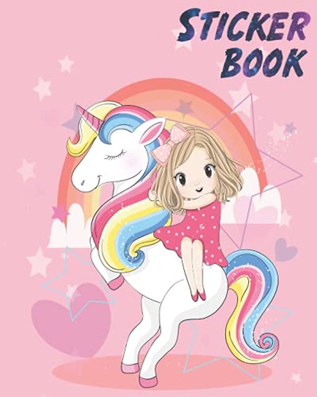 Sticker Book: Cute Unicorn Sticker Book Collecting Album - Reuseable Sticker Books for Kids, Boys and Girls