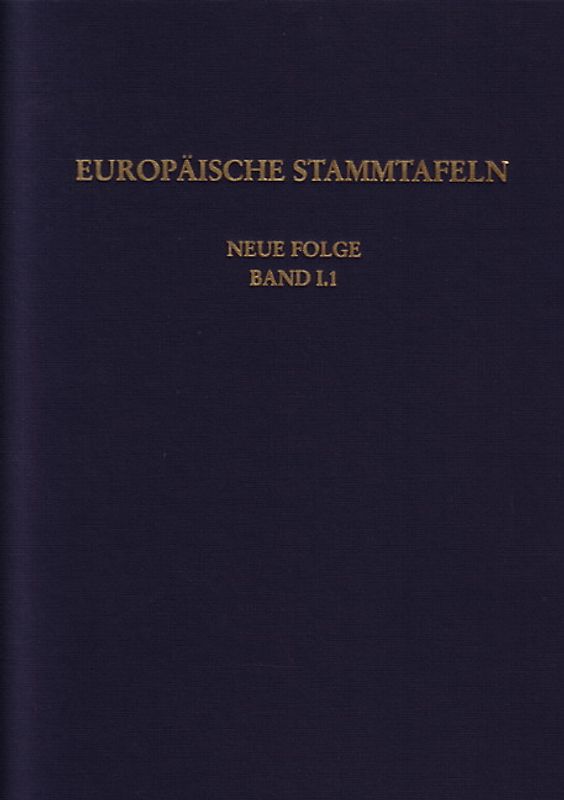 Europäische Stammtafeln. Neue Folge