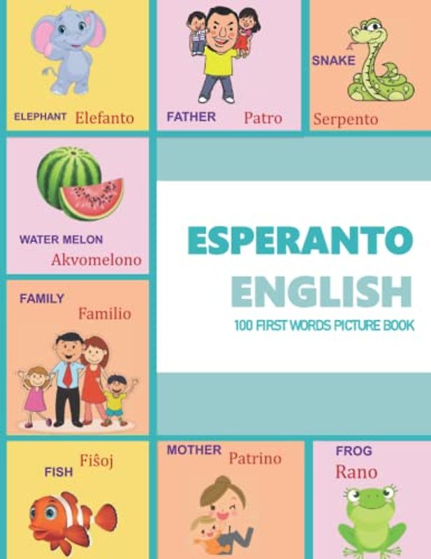 ESPERANTO ENGLISH 100 FIRST WORDS PICTURE BOOK: 28 Color pages, with 100 Words collected and grouped across familiar everyday themes like family, ... ESPERANTO Language Learning Books, Band 3)