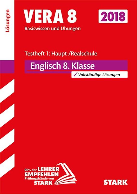 STARK Lösungen zu Englisch - VERA 8 Haupt-/Realschulbildungsgang - Prüfungsvorbereitung
