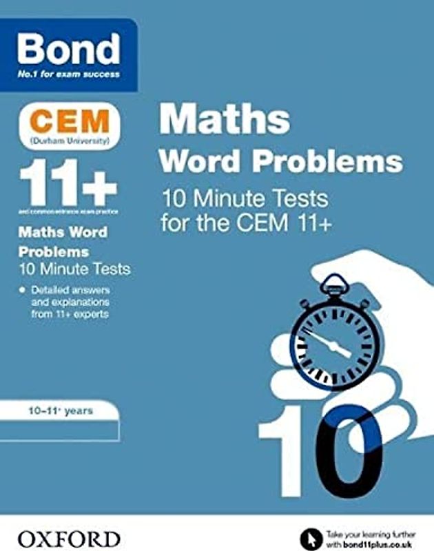 Bond 11+: CEM Maths Word Problems 10 Minute Tests: 10-11 Years