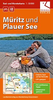 Rad- und Wanderkarte Müritz und Plauer See