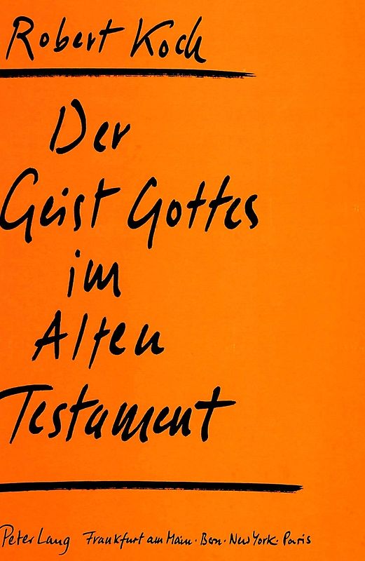 Der Geist Gottes im Alten Testament