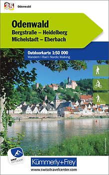 Kümmerly+Frey Outdoorkarte Deutschland 35 Odenwald 1:50.000