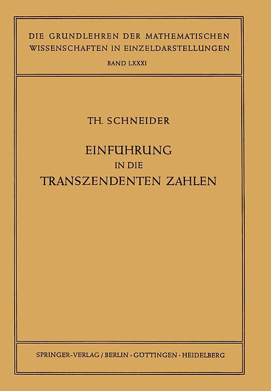 Einführung in die Transzendenten Zahlen