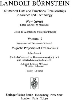 Radicals Centered on Heteroatoms with Z > 7 and Selected Anion Radicals II / Heteroatomzentrierte (Z > 7) Radikale und ausgewählte Anionradikale II