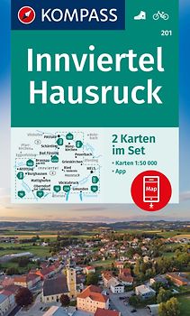 KOMPASS Wanderkarten-Set 201 Innviertel, Hausruck (2 Karten) 1:50.000