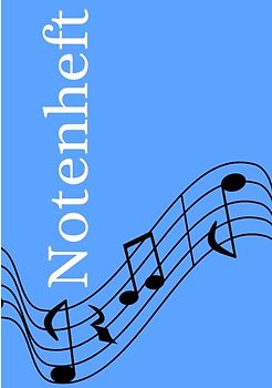 Notenheft: DIN A5 Notenlinienheft | 200 Seiten mit 12 Notenzeilen / Systeme pro Blatt | Papier 90g/m² | Musikheft mit Notenlinien