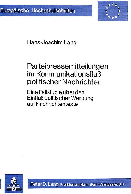 Parteipressemitteilungen im Kommunikationsfluss politischer Nachrichten