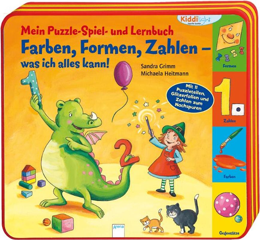 Mein Puzzle- Spiel- und Lernbuch: Farben, Formen, Zahlen - was ich alles kann!