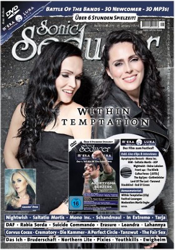Sonic Seducer 12-13/01-14 mit DVD: M'Era Luna 2013 - Der Film, Teil 1 mit über 6 Stunden Spielzeit, Bands: Within Temptation & Tarja (Titel), ... Mortis u.v.m.: + M'Era Luna DVD 2013, Teil 1 - Sonic Seducer