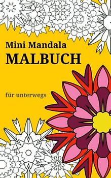 Mini Mandala Malbuch für Unterwegs: Einfache Mandalas zum Ausmalen auf schwarzem Hintergrund mit ermutigenden Sprüchen. Perfekt für Reisen.