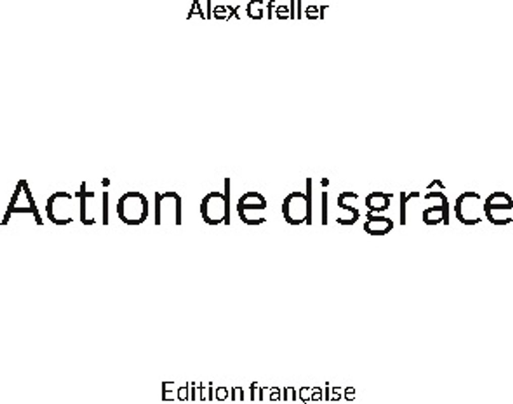 Action de disgrâce