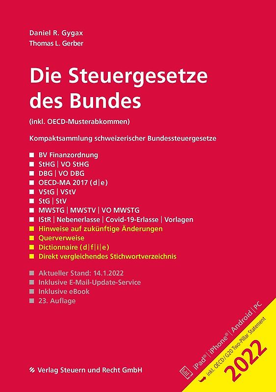 Die Steuergesetze des Bundes 2022