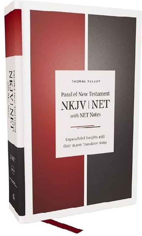 Nkjv-Net Parallel New Testament with Net Translators' Notes, Hardcover, Red Letter, Comfort Print