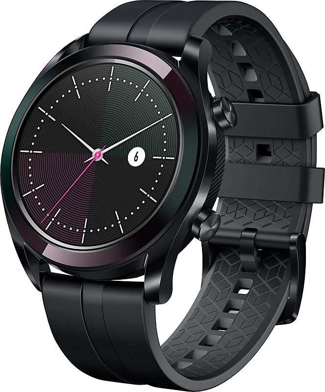 Huawei Watch GT 42,8 mm noir et bracelet en silicone graphite black [Elegant Edition]