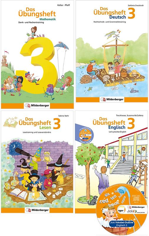 Sicher ins 4. Schuljahr – Paket: Rechnen – Schreiben – Lesen – Grammatik – Englisch · Klasse 3