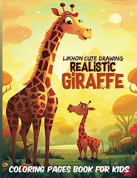 Likhon Cute Drawing Realistic Giraffe Coloring Pages Book For Kids