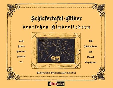Schiefertafel-Bilder zu deutschen Kinderliedern