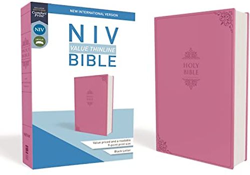 NIV, Value Thinline Bible, Leathersoft, Pink, Comfort Print: New International Version, Value Thinline, Imitation Leather, Pink