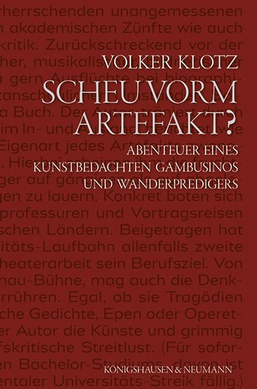Scheu vorm Artefakt?