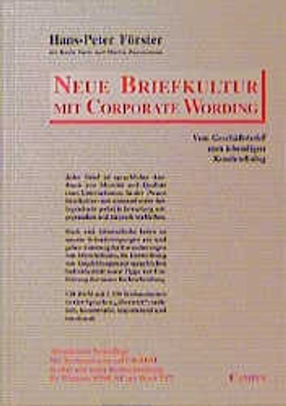 Neue Briefkultur mit Corporate Wording