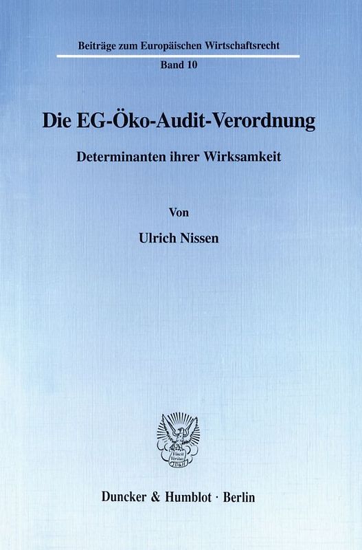 Die EG-Öko-Audit-Verordnung.