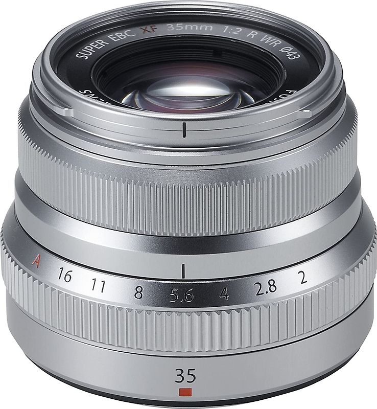 Fujifilm Fujinon XF 35 mm F2.0 R WR 43 mm Filtergewinde (Fujifilm XF Anschluss) silber