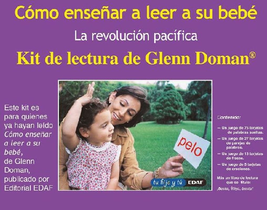 Fichas de prácticas del método Glenn Doman para aprender a leer