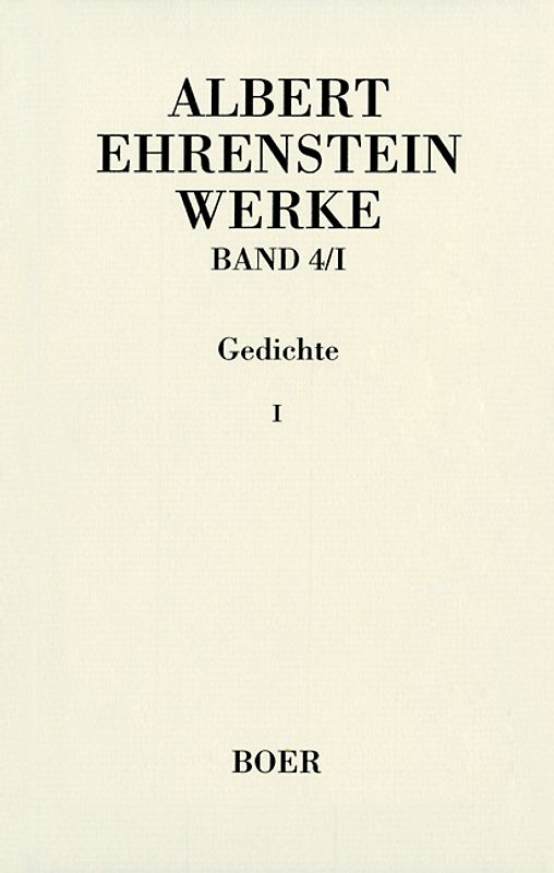Werke IV: Gedichte