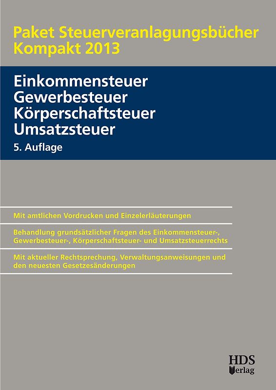 Paket Steuerveranlagungsbücher Kompakt 2013