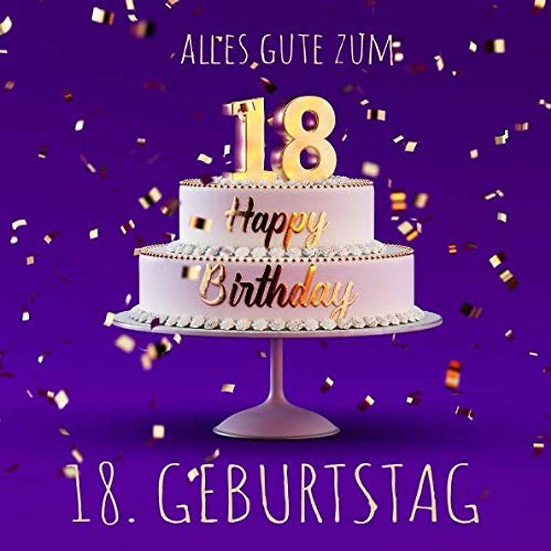 Alles Gute zum 18. Geburtstag: Gästebuch zum Eintragen - Lila Edition -110 Seiten
