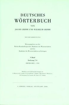 Grimm, Dt. Wörterbuch Neubearbeitung