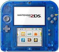 Console Nintendo 2DS Bleue Transparente + Pok&eacute;mon