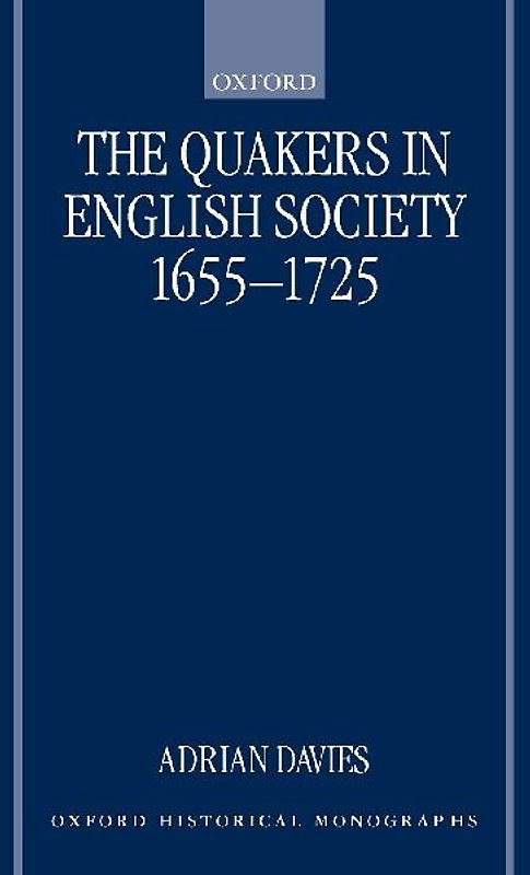The Quakers in English Society, 1655-1725