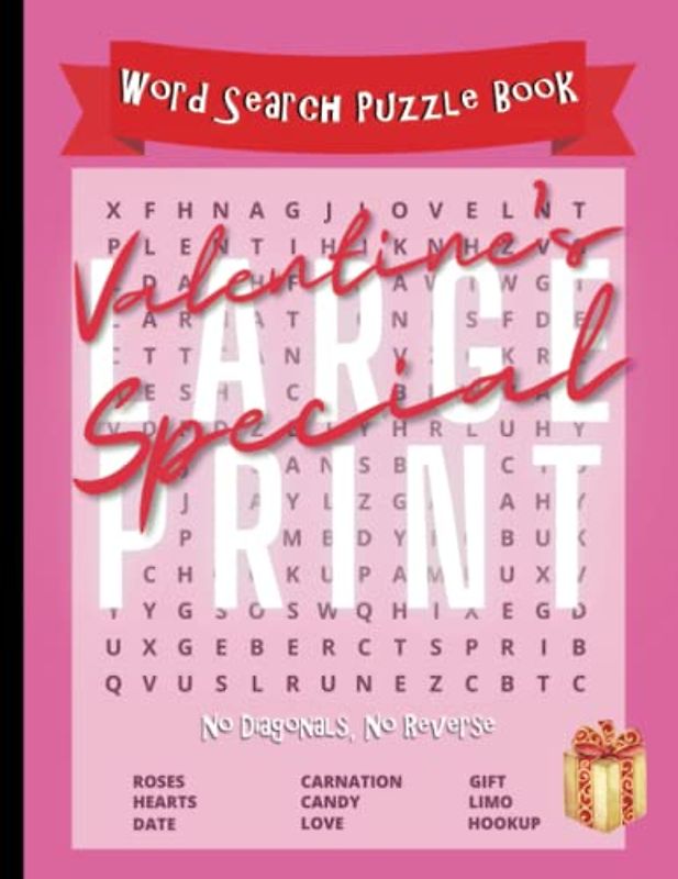 Word Search Puzzle Book Valentine’s Special | Large Print 8.5 x 11 inches