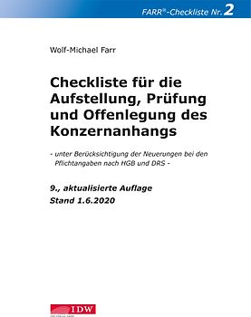 Farr, Checkliste 2 (Konzernanhang), 9. Aufl.