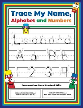 Trace My Name, Alphabet, and Numbers Workbook for Leonora: Letter and Number Tracing with Arrow Guides and Start Dots