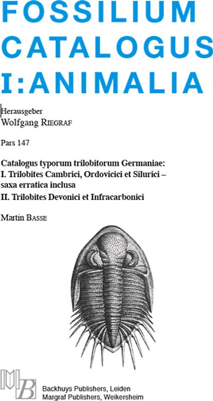 Fossilium Catalogus I: Animalia; Pars 147