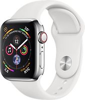 Apple Watch Series 4 40mm caja de acero inoxidable en plata y correa deportiva blanca [Wifi + Cellular]