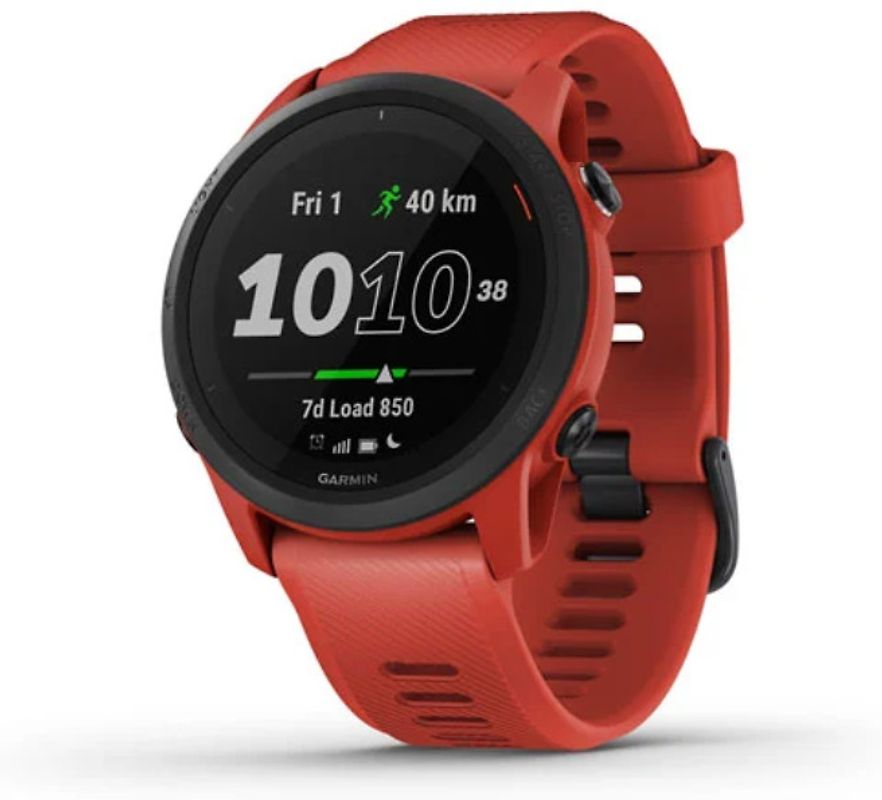 Garmin Forerunner 745 rot con cinturino sport rosso
