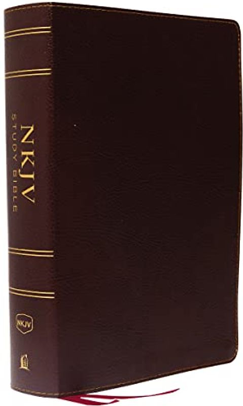 NKJV Study Bible, Bonded Leather, Burgundy, Full-Color, Comfort Print: The Complete Resource for Studying God’s Word