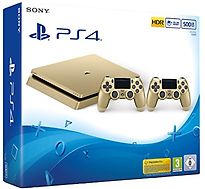 Sony PlayStation 4 500 Go [incl. 2 manettes sans fil] or