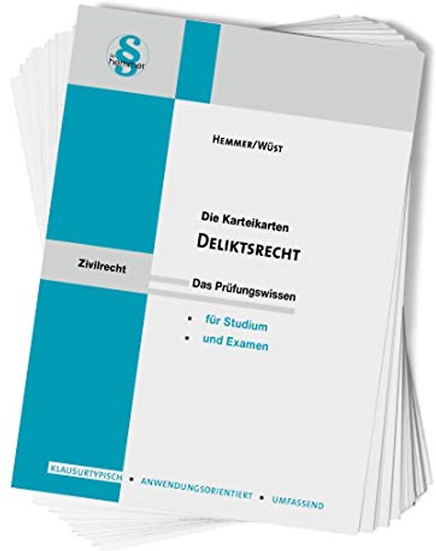 31300 - Karten Deliktsrecht: Das Prüfungswissen für Studium und Examen (Karteikarten - Zivilrecht)
