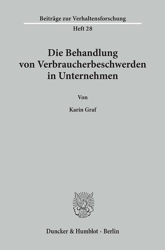 Die Behandlung von Verbraucherbeschwerden in Unternehmen.