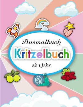 Kritzelbuch ab 1 Jahr - Konzentration: Erstes Ausmalbuch für Kleinkinder ab 1 Jahr | Bietet Stundenlangen Stressabbau