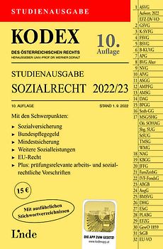 KODEX Studienausgabe Sozialrecht 2022/23
