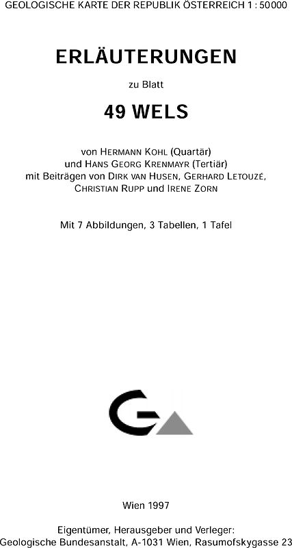 Erläuterungen zu Blatt 49 Wels