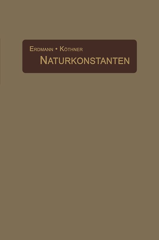 Naturkonstanten in alphabetischer Anordnung